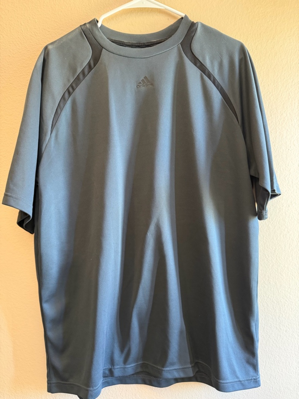 Vintage 2011 Adidas ClimaCool Training Shirt - Charcoal Grey/Black - Men’s Large